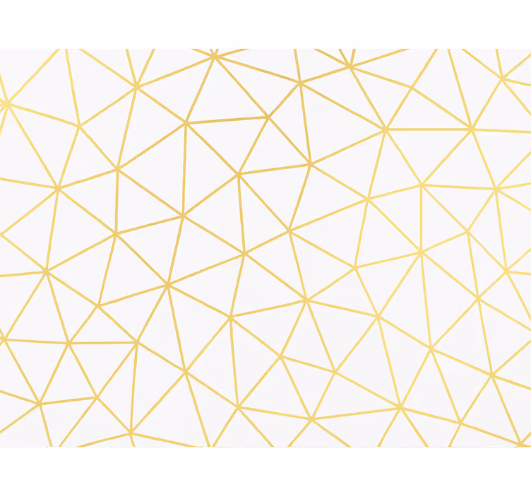 Wallpaper triangles golden geometric prism mosaic - TenStickers