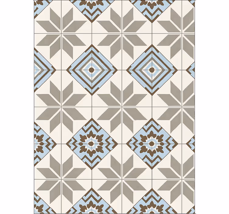 Blue star tiles tiles wallpaper - TenStickers
