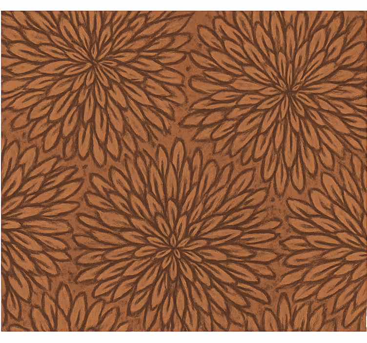 Wood feature wallpaper modern coral bloom burst - TenStickers