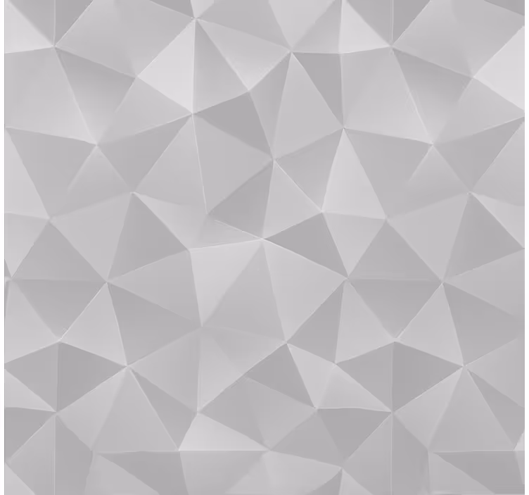 Living room wallpaper light grey 3d triangles - TenStickers