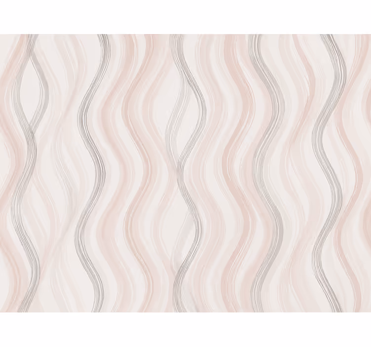 Wallpaper childrens room light grey pink watercolor lines - TenStickers