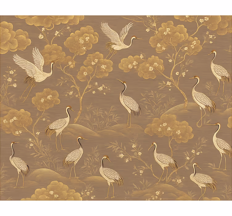Master bedroom wallpaper old asian landscape design - TenStickers