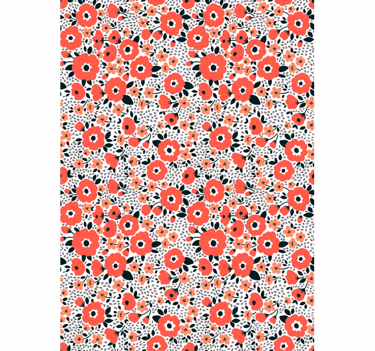 Flowers wallpaper abstract red poppies design - TenStickers