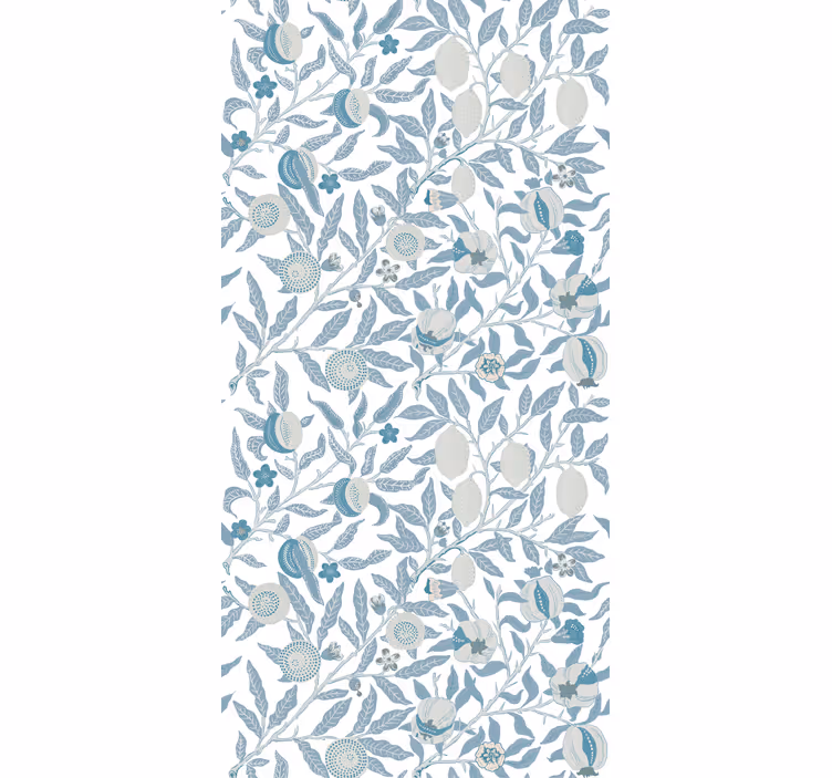 Flowers wallpaper blue flowers victorian style - TenStickers