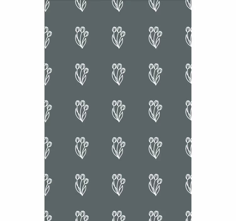 Flowers wallpaper with cute tulip design - TenStickers