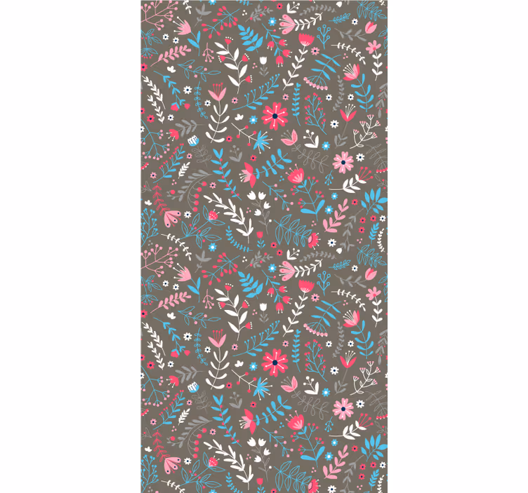 Wallpaper flowery colorful ditsy floral design - TenStickers