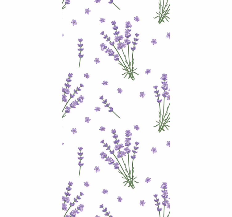 Wallpaper flowery provencal lavender design - TenStickers