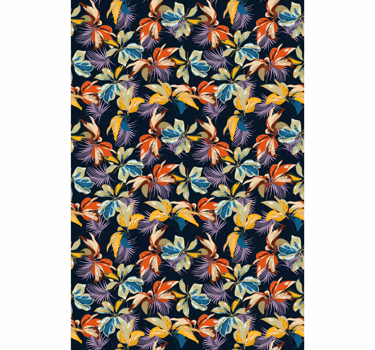 Wallpaper flowery tiger lily floral design - TenStickers