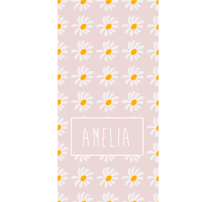Wallpaper flowery bohemian style flower illustration - TenStickers