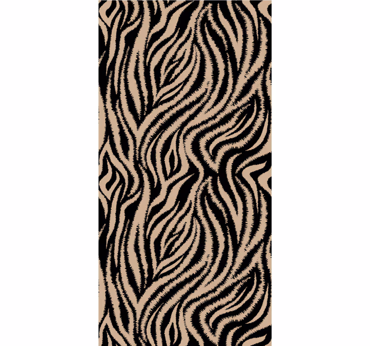 Master bedroom wallpaper zebra stripes design - TenStickers