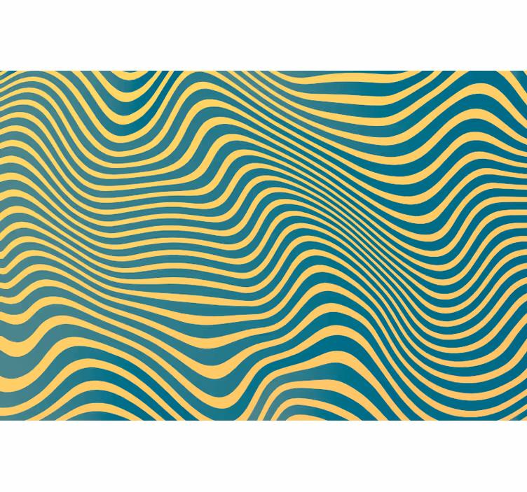 Bedroom wallpaper retro lines design - TenStickers
