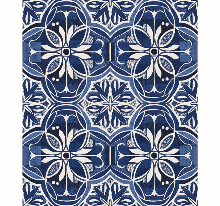 Master bedroom wallpaper navy fabric pattern - TenStickers
