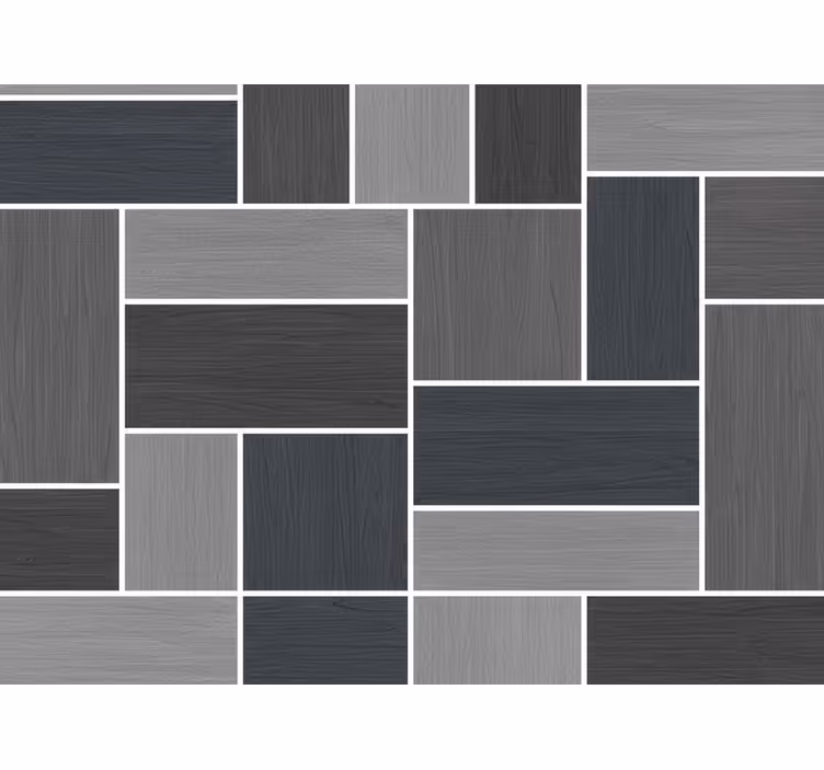 Wood feature wallpaper in grey wooden panels - TenStickers