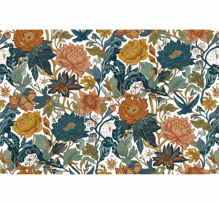 Flowers wallpaper living walls travel style - TenStickers