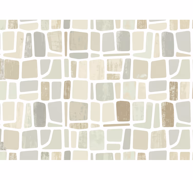 Rustic wallpaper with light-colored geometric patterns - TenStickers