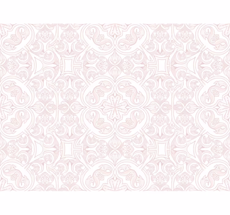 Art deco wallpaper mediterranean light pink pattern - TenStickers