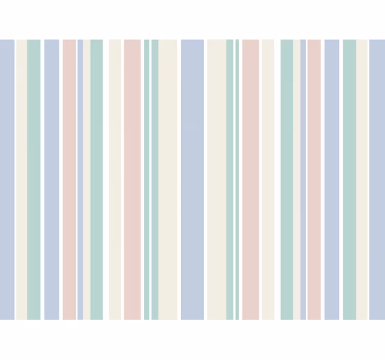 Vertical striped wallpaper in soft pastel hues - TenStickers