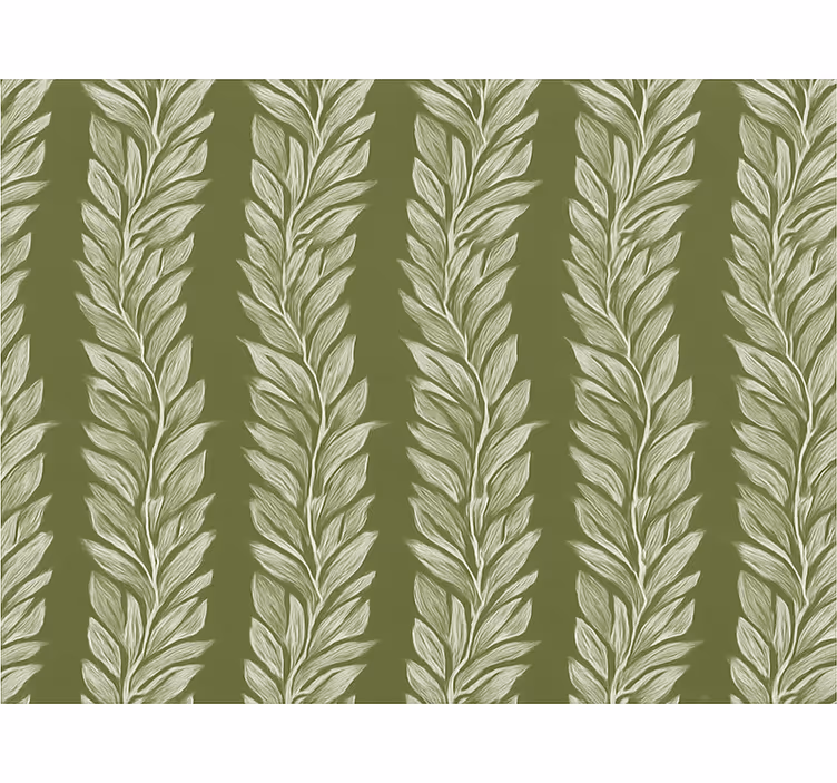 Leaves wallpaper muddy green woven vines - TenStickers