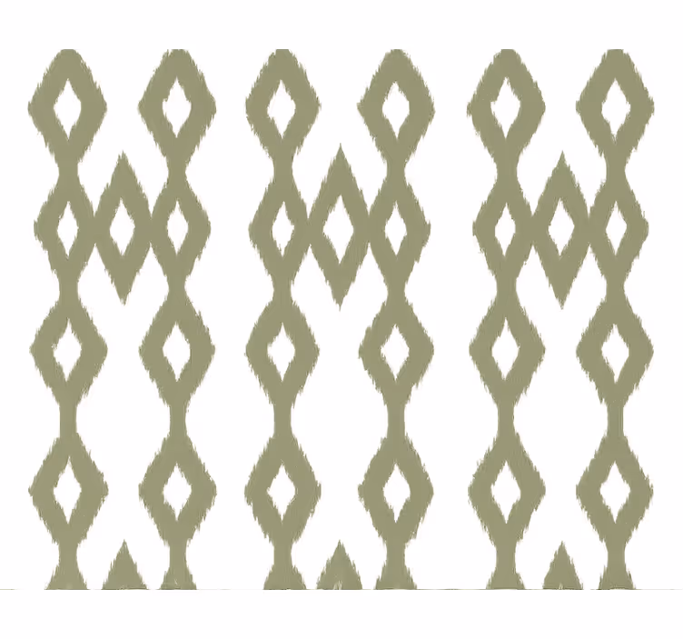 Vertical striped wallpaper muddy green ikat - TenStickers