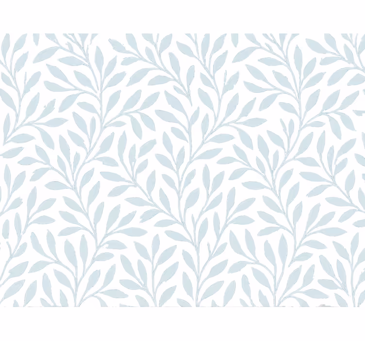 Leaves wallpaper light and airy blue foliage - TenStickers