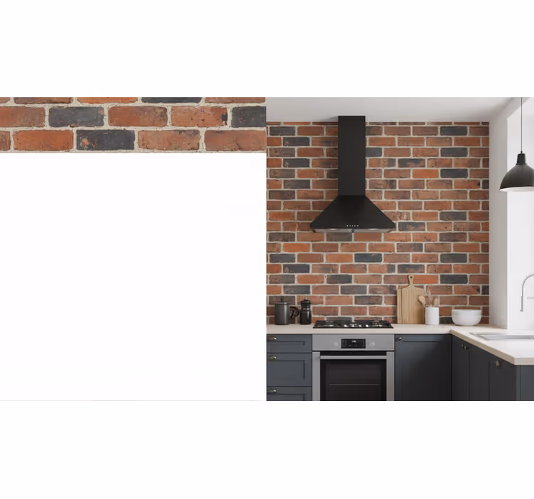 Stone wallpaper with realistic brick pattern - TenStickers