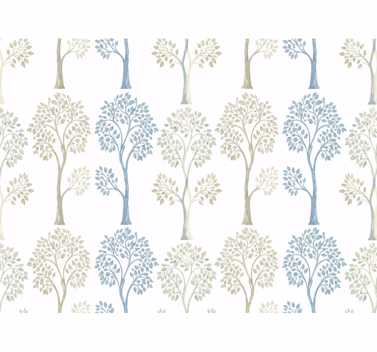 Leaves wallpaper vintage light tree design - TenStickers