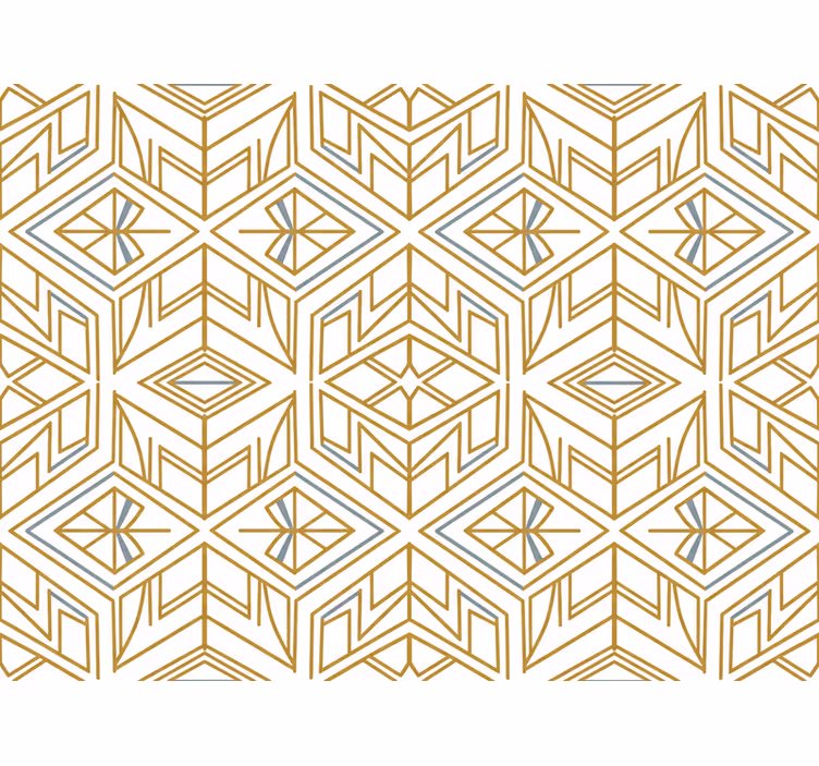 Geometric wallpaper modern gold design - TenStickers