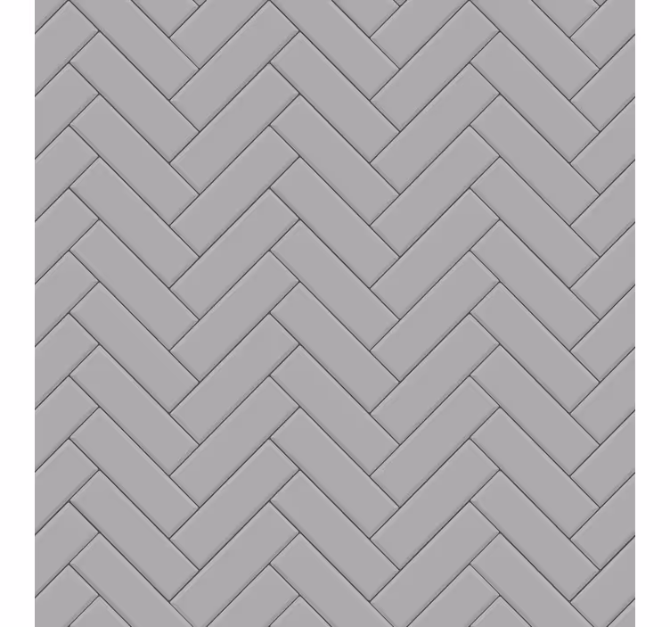 Wallpaper metal herringbone grey tiles - TenStickers