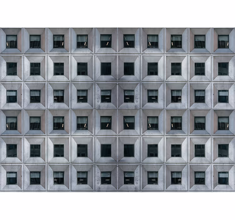 Wallpaper metal inspired by brutalist architecture - TenStickers