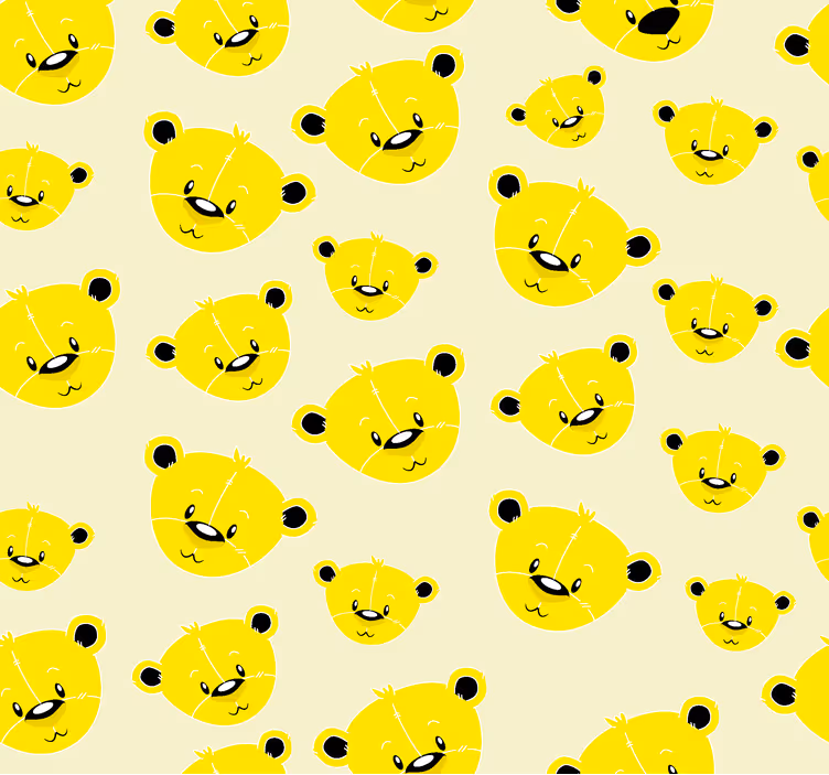 The yellow wallpaper bears design - TenStickers