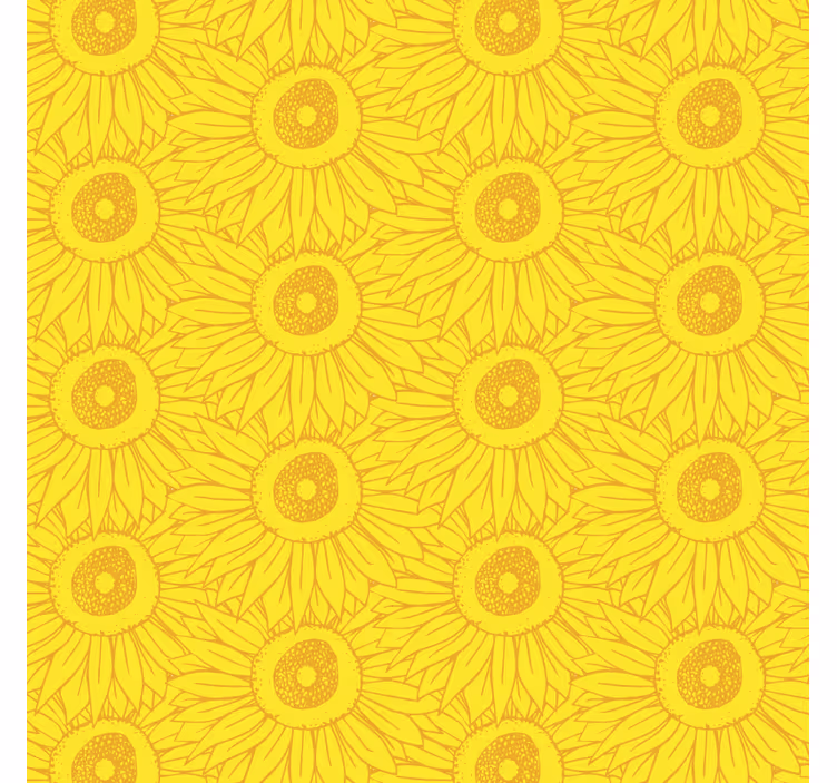 The yellow wallpaper light sunflower hues - TenStickers