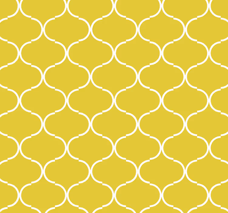 The yellow wallpaper geometric line design - TenStickers