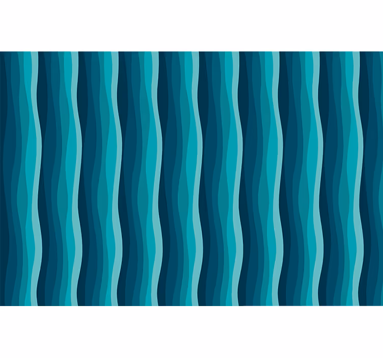 A blue wallpaper wave pattern - TenStickers