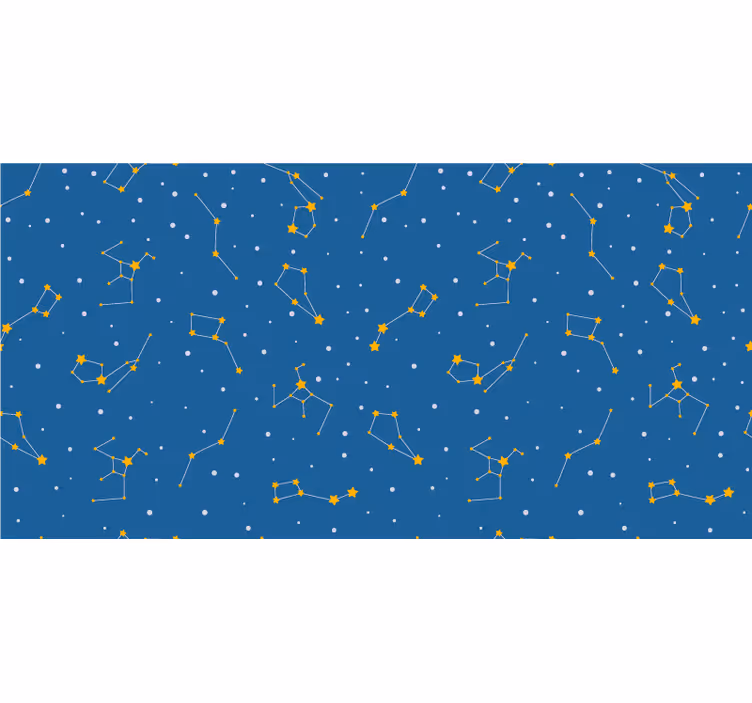 A blue wallpaper with constellations in the sky - TenStickers