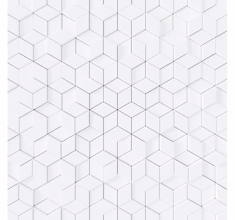 Wallpaper of white geometric patterned design - TenStickers
