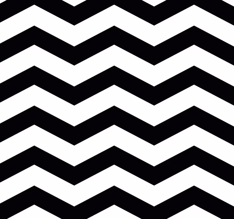 Wallpaper of white white and black chevron pattern - TenStickers