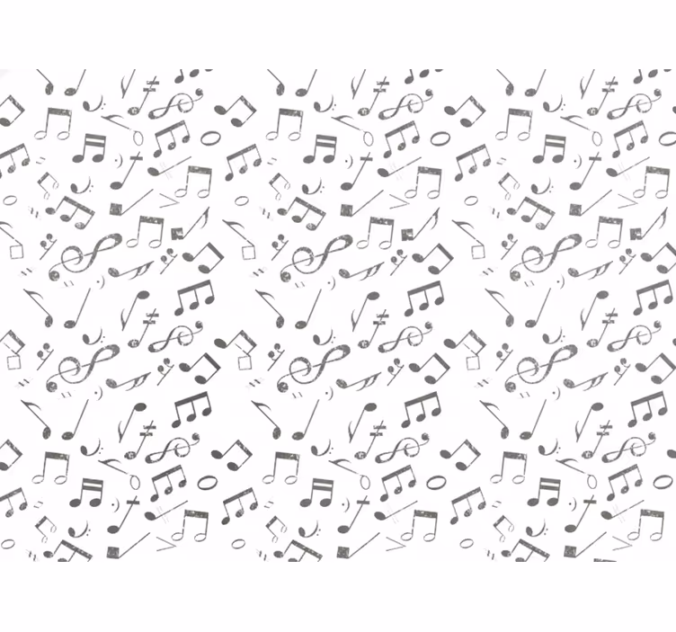 Wallpaper of white music notes - TenStickers