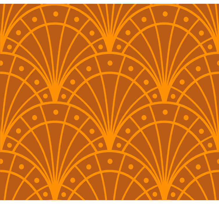 Wallpaper colour orange elegant orange art deco - TenStickers