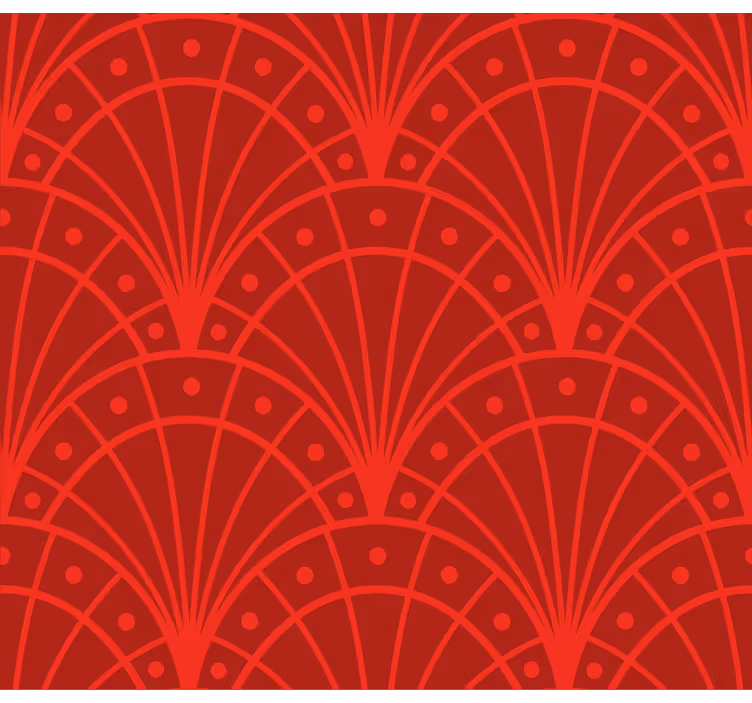 A red wallpaper in elegant red art deco style - TenStickers