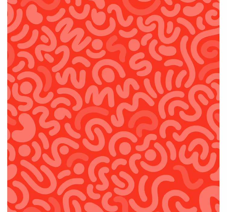 A red wallpaper with red abstract rounded lines - TenStickers