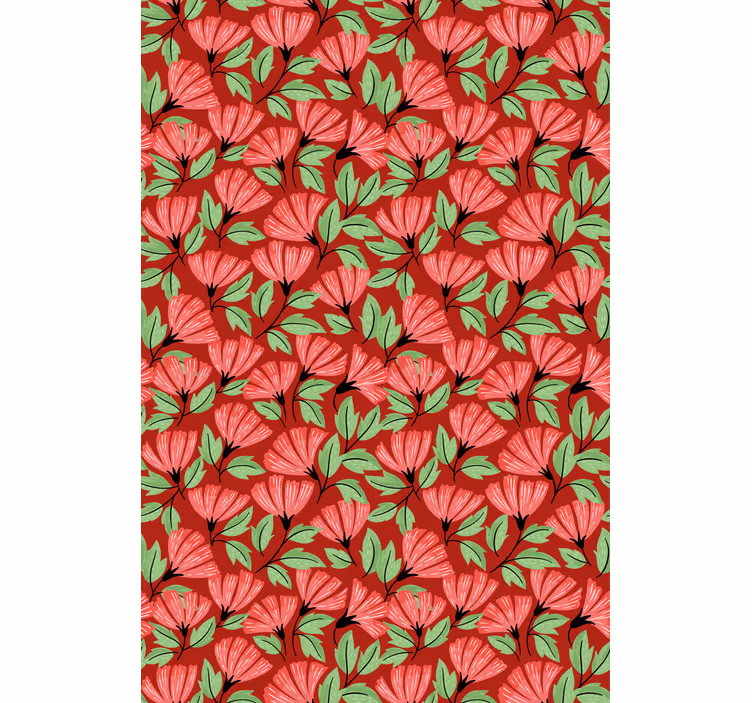 Vintage red pattern a red wallpaper - TenStickers