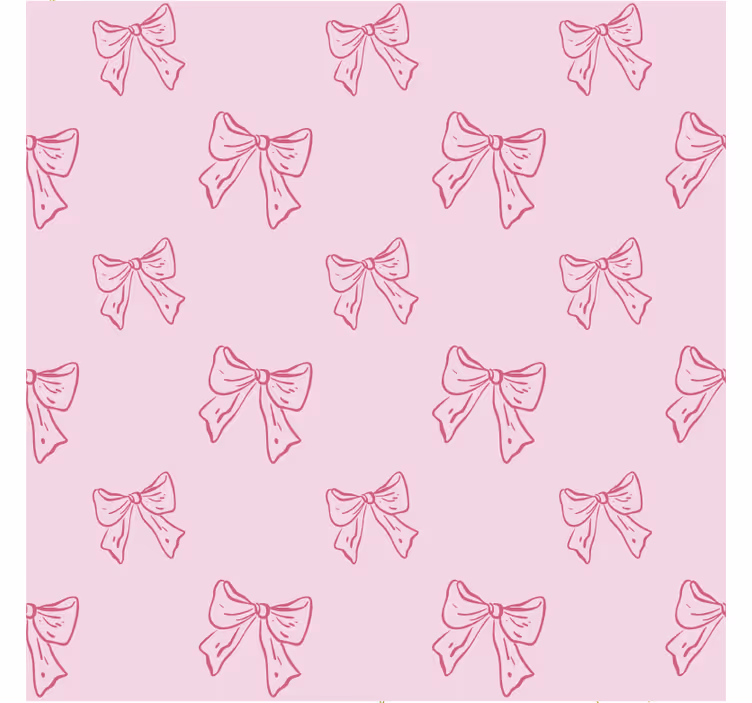 A pink wallpaper with a pink bows pattern - TenStickers
