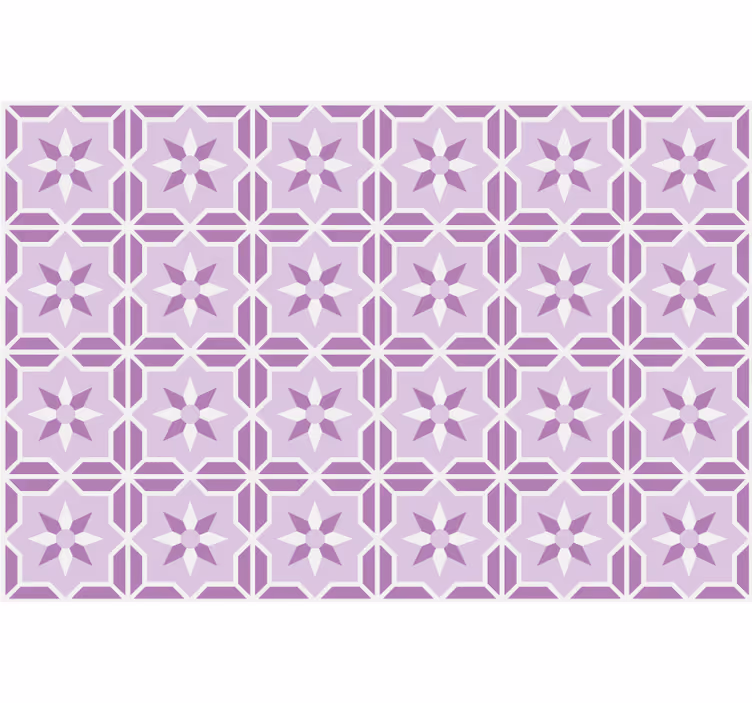A pink wallpaper in mauve geometric pattern - TenStickers