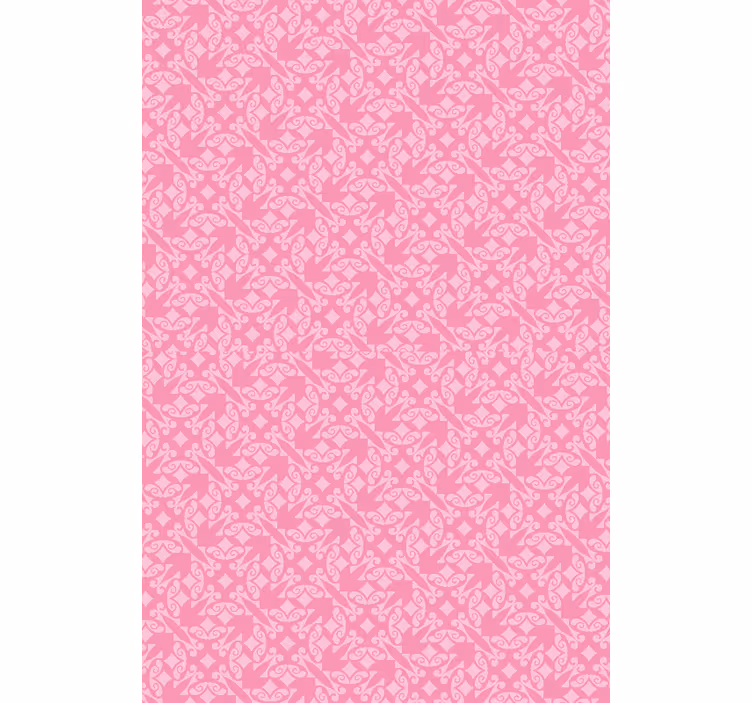 A pink wallpaper with pink ornamental design - TenStickers