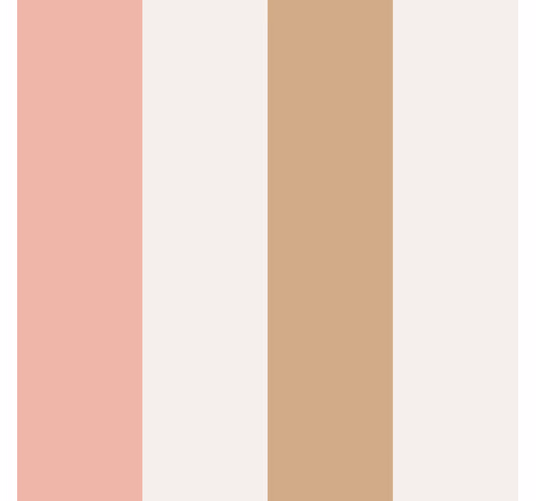 Vertical striped wallpaper in brown and pink pastel - TenStickers