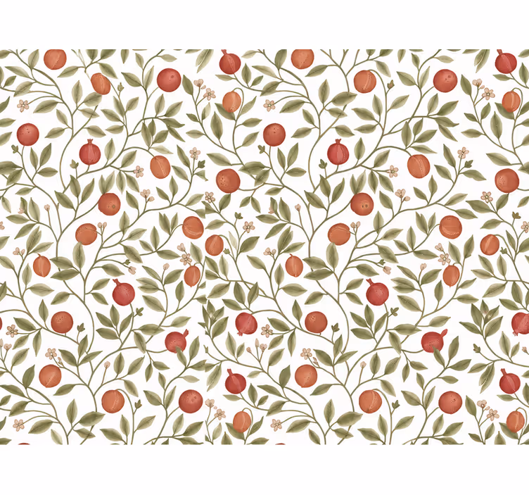 Kitchen wallpaper with elegant branches design - TenStickers