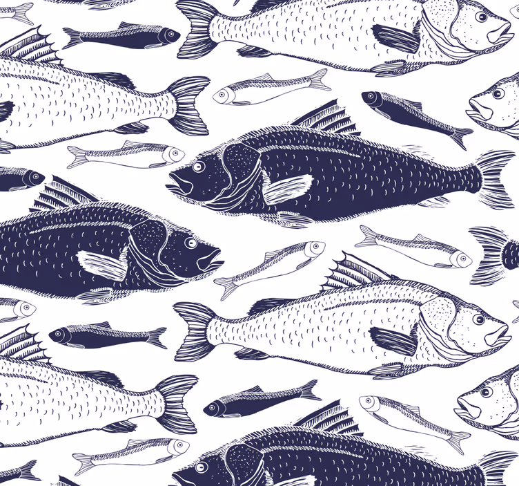 Under sea fishes Animal Wallpaper - TenStickers