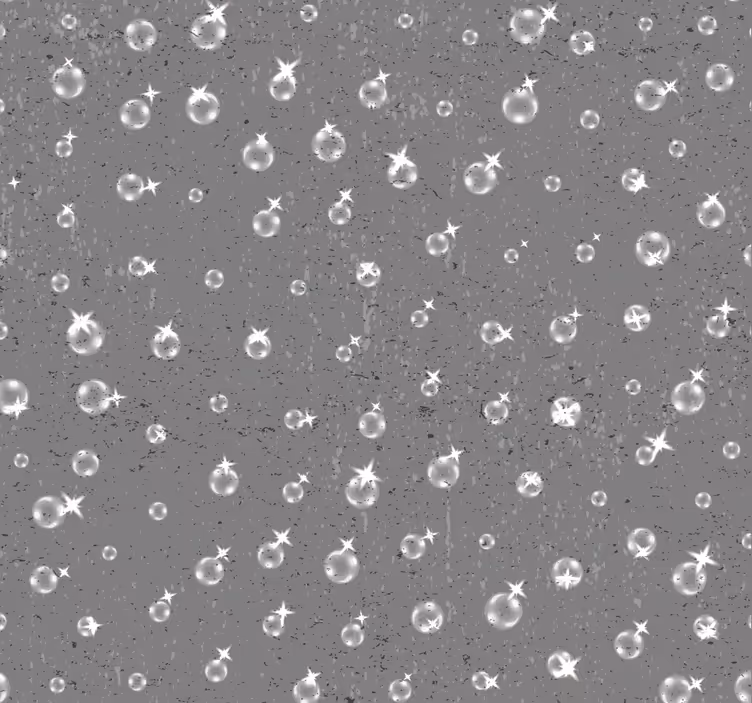 Pearls on concrete Grey Wallpaper - TenStickers