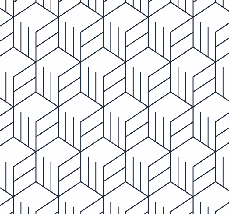 Wallpaper geometric line pattern - TenStickers
