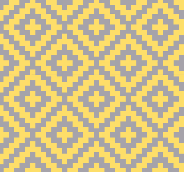 triangle pattern grey and yellow Wallpaper - TenStickers